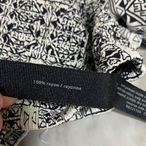 Aeropostale | S | Boho Spaghetti Strap Fit & Flare Mini Dress – Black White - Picture 13 of 15